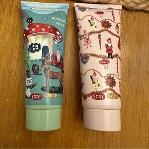 Womens body cream and body wash winter set